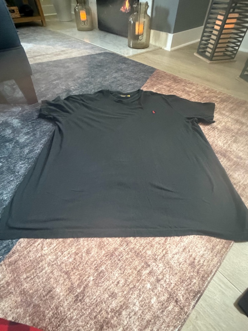 Polo by Ralph Lauren Black Short-Sleeve Crew Tee with Red Pony